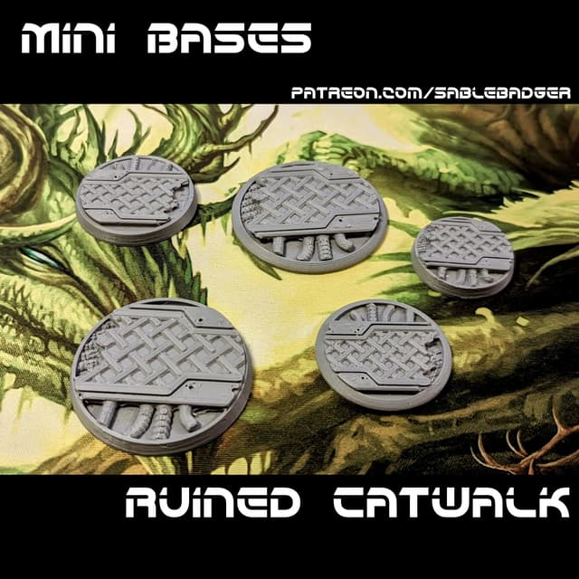 Mini Bases - Sci Fi Ruined Catwalk bases