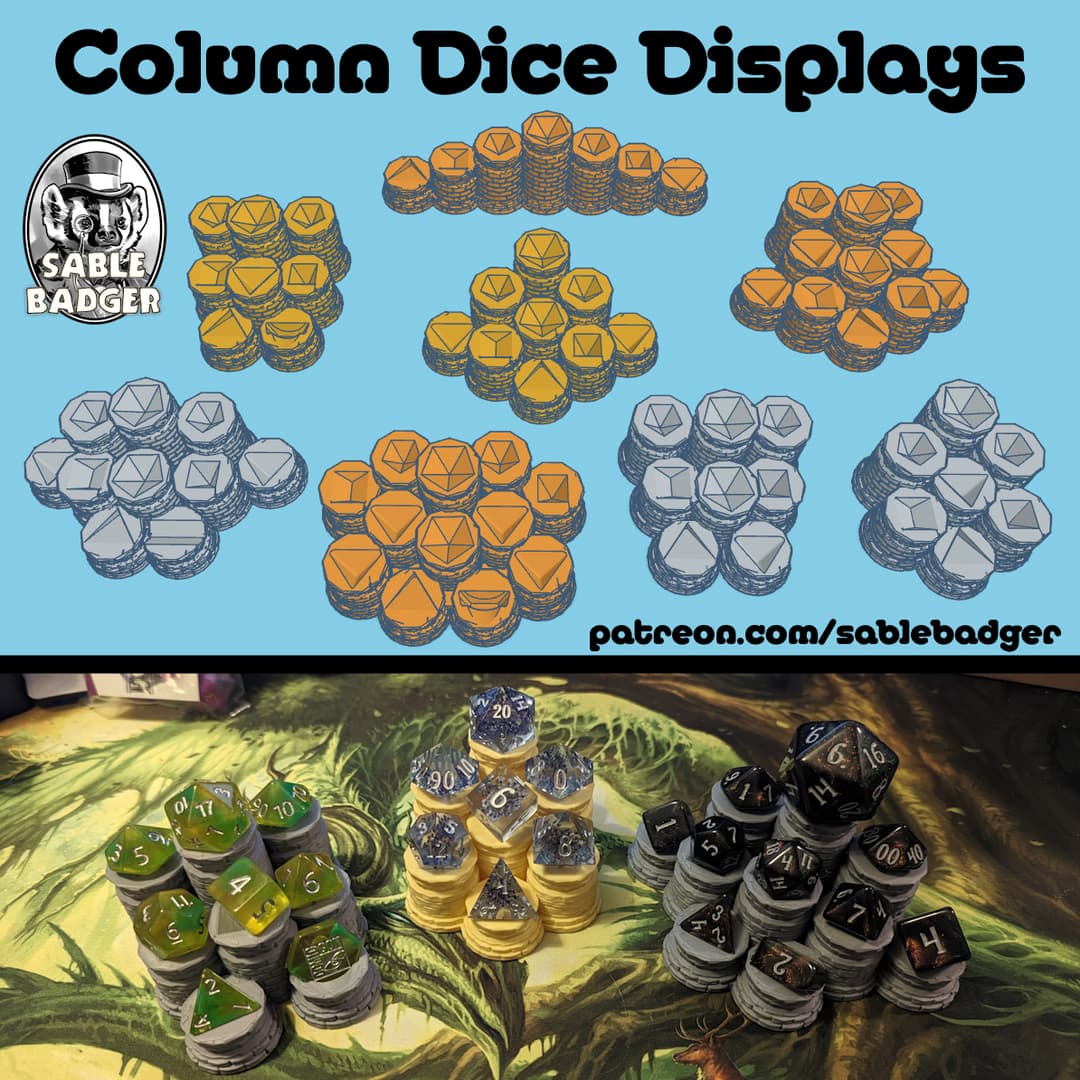 Dice Set Display - Towers