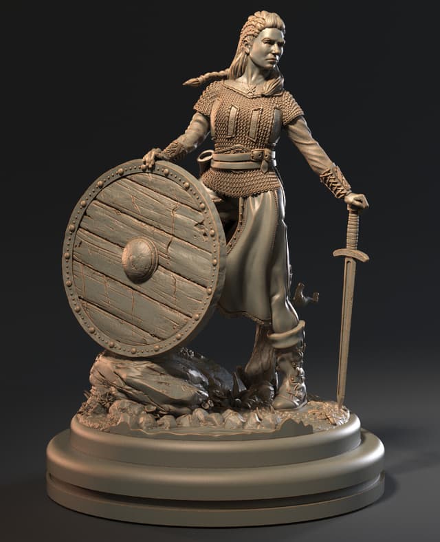 Shield Maiden: Viking Female Warrior 75mm/32mm