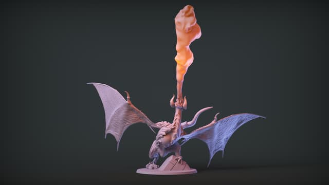 blood dragon with fire