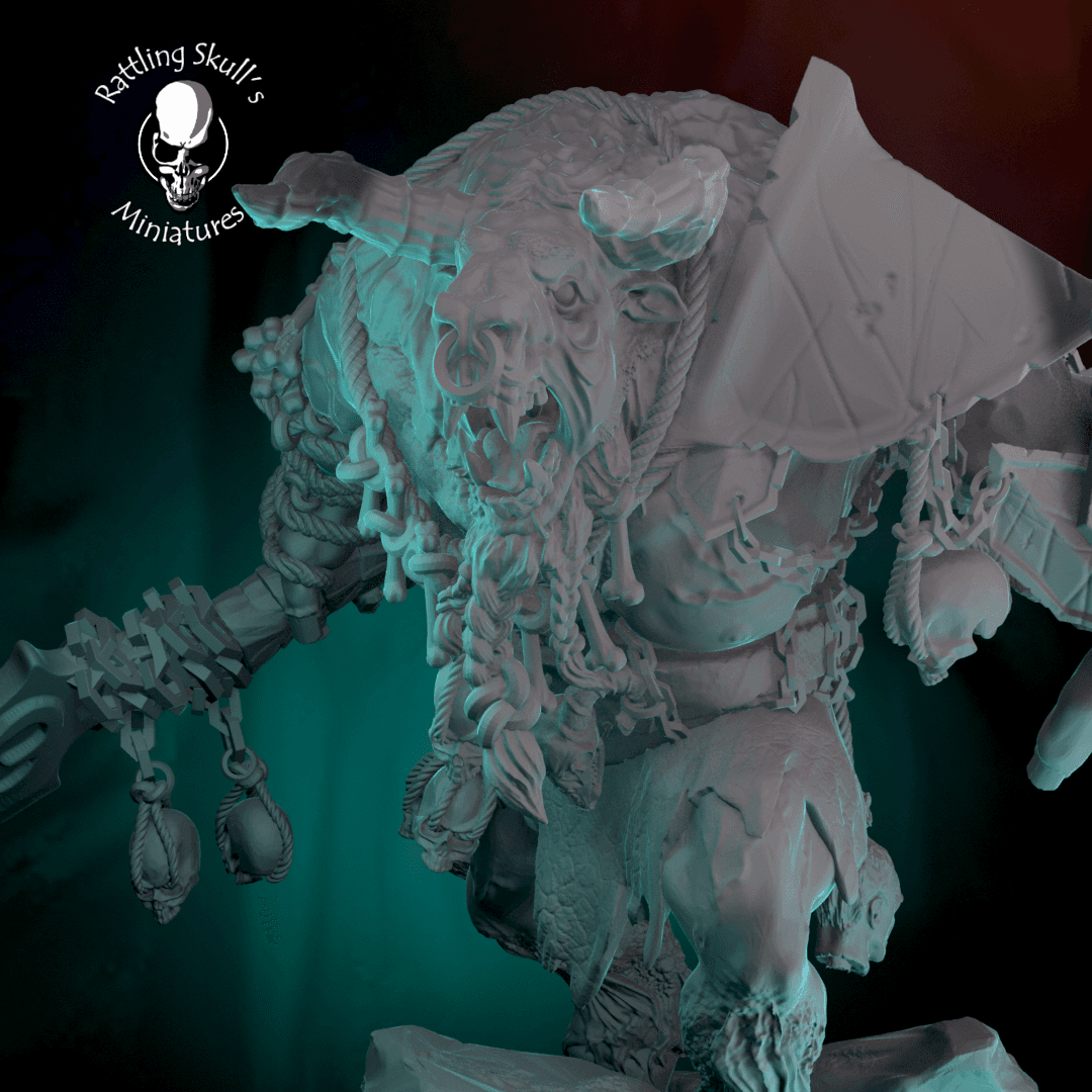 Minotaur heads collectionner STL supported