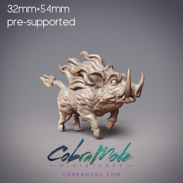 Flaming War Pig - Gorlag Firepig (Pre-supported)