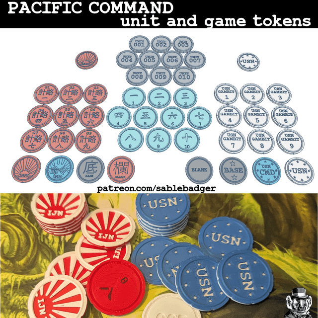 Pacific Command - unit and game chips