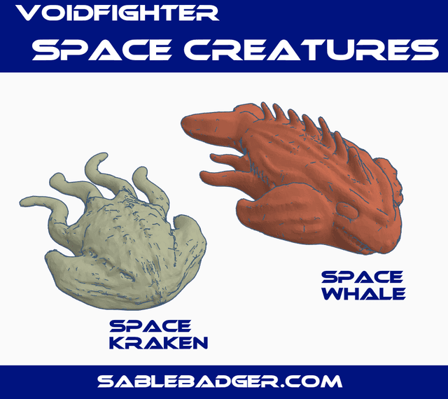 Space Whale and Space Kraken
