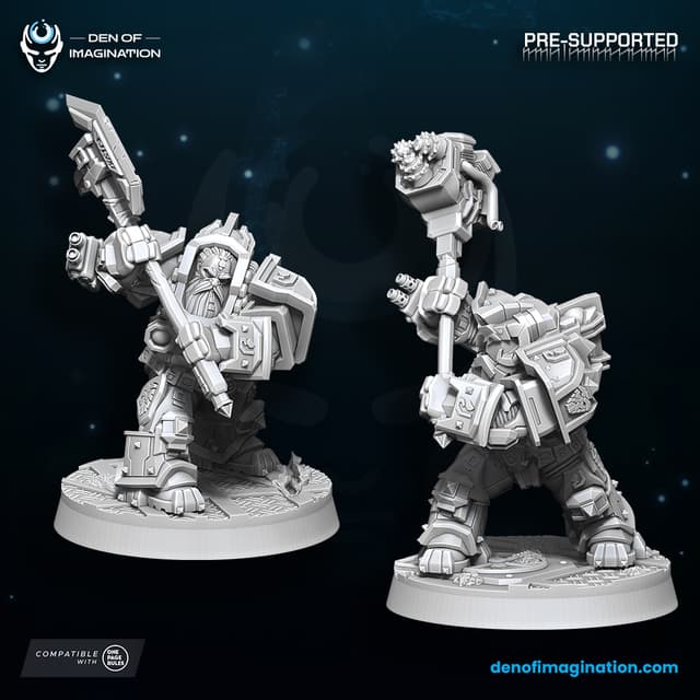 Space Dwarfs - Khazaroth Empire Iron Moles Digmaster set