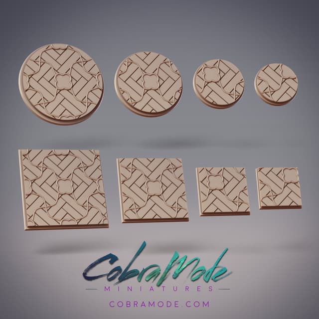 Temple Parquet Floor Base Pack (8pcs) - Round and Square Versions