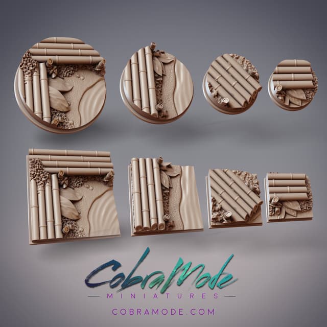 Bamboo Walkway Base Pack (8pcs) - Round and Square Versions