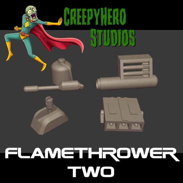 Gaslands Flamethrower Two Set