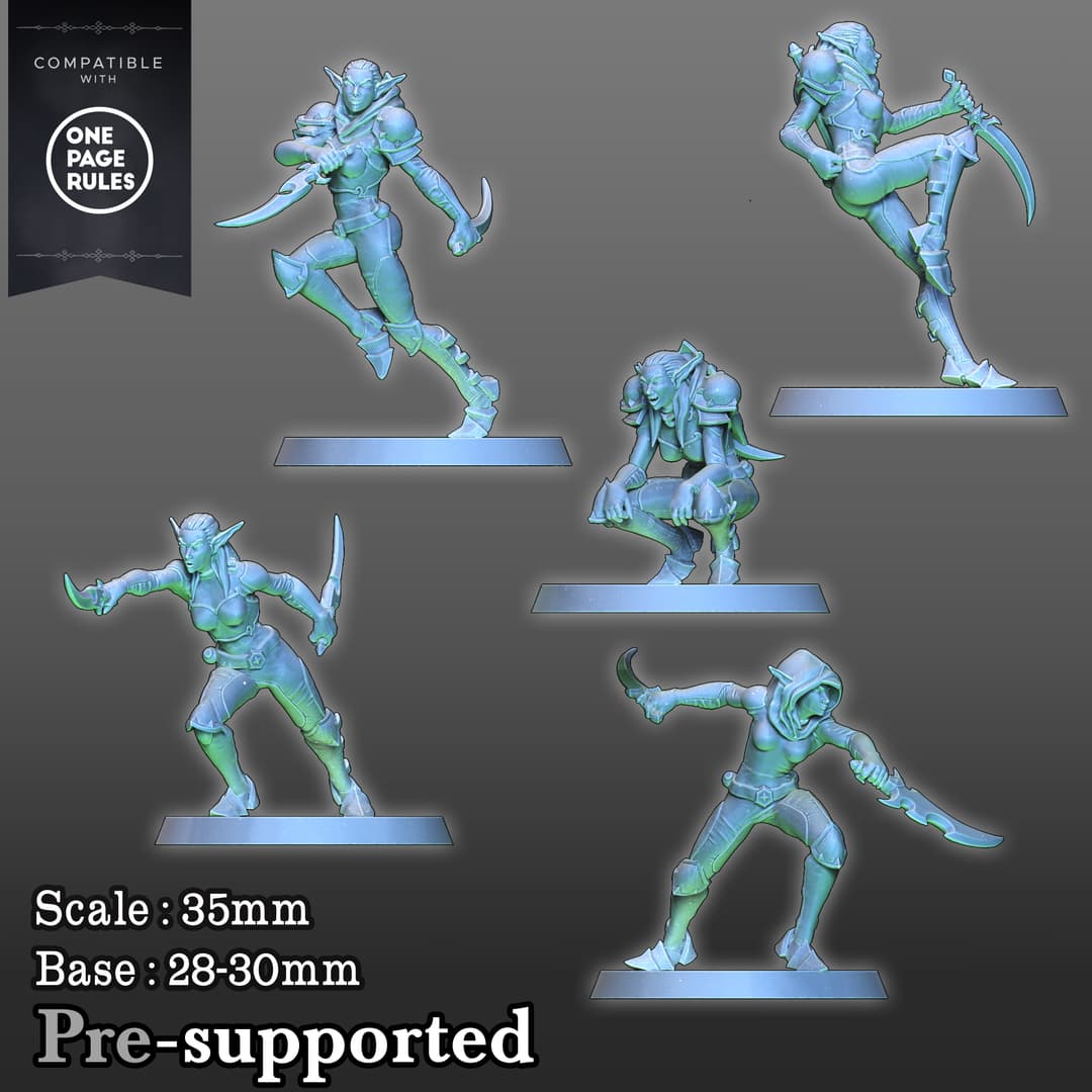 Rogue elf 5 miniatures
