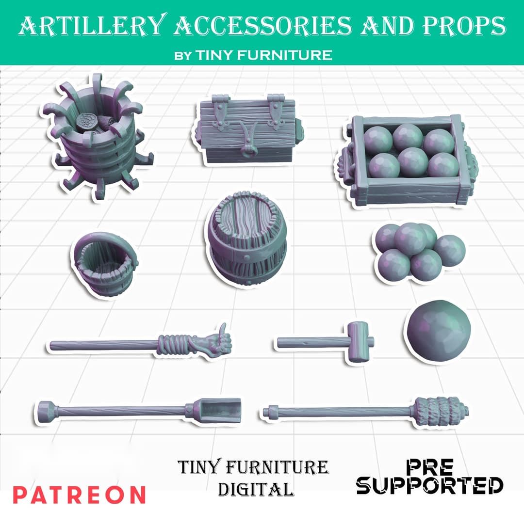 Artillery accessories and props (Medieval Artillery)