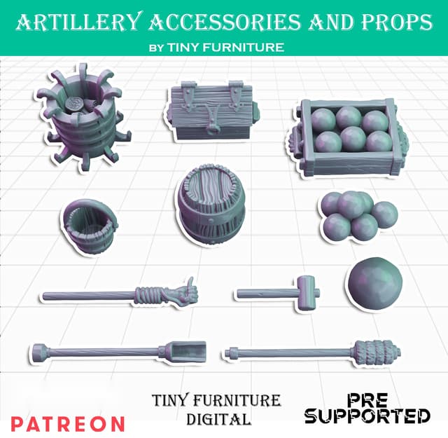 Artillery accessories and props (Medieval Artillery)