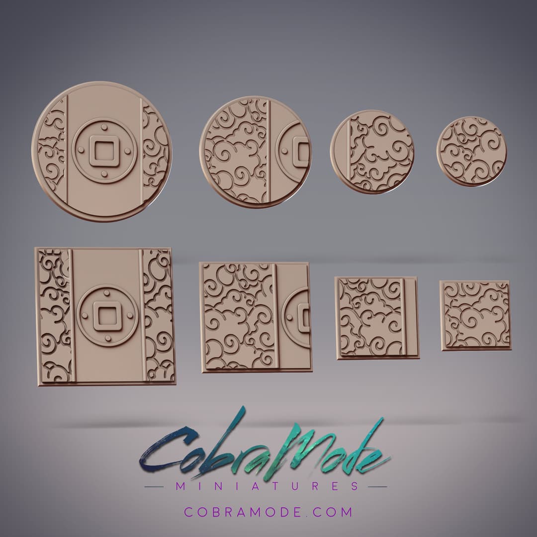 YuanYang Emblem Base Pack (8pcs) - Round and Square Versions