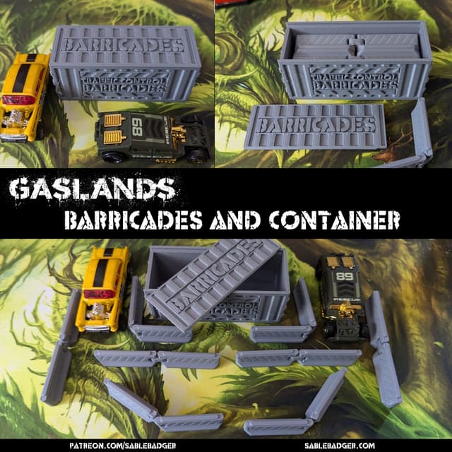 Gaslands - Barricades and Shipping Container Terrain