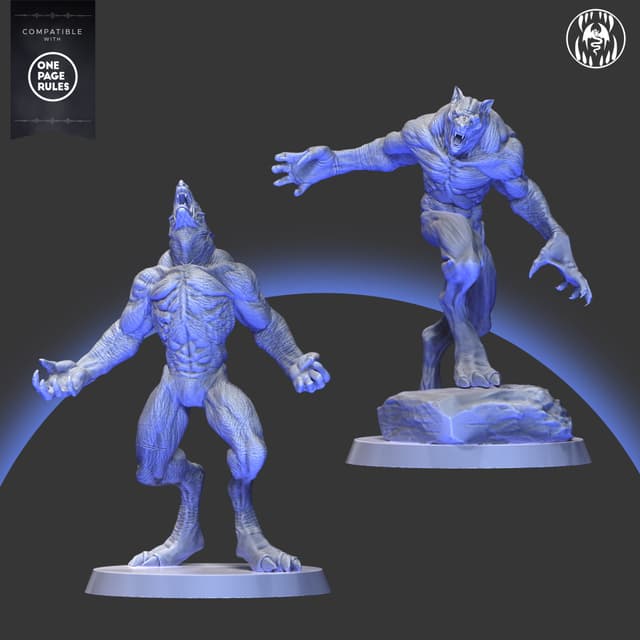 Wild werewolf 2 miniatures