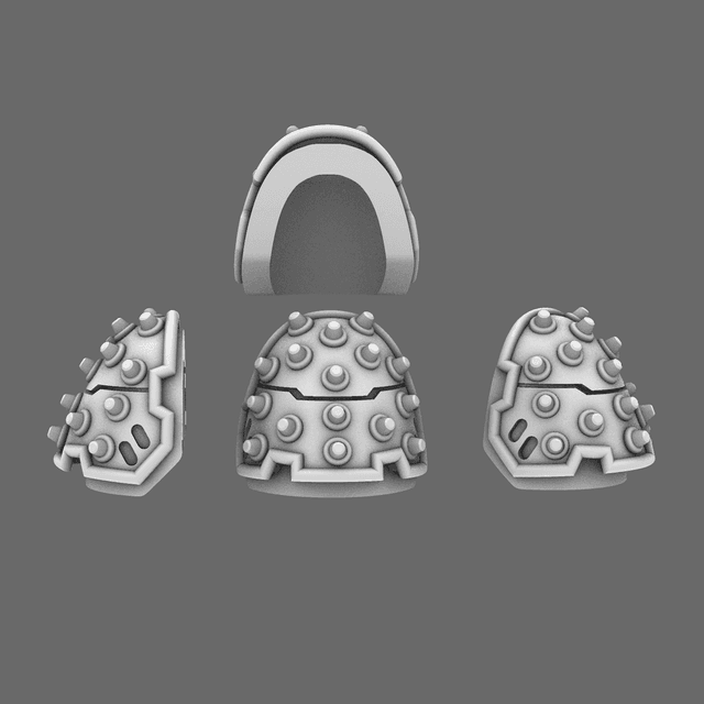 Space Knights V4 Savage Studded Shoulder Pads Type D