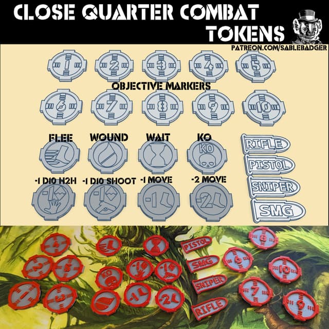 Game Tokens Project - Close Quarters Combat