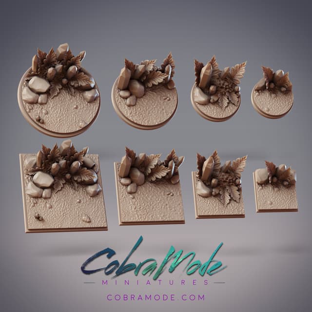Crystals and Ferns Base Pack (8pcs) - Round and Square Versions