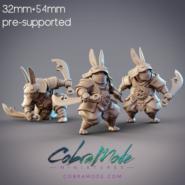 Rabbitfolk Warriors - Guanghan Assassins 3-Pack (Pre-Supported)