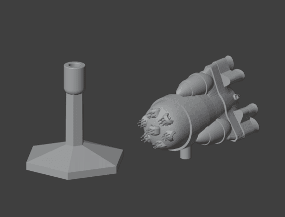 Space Combat Corvette Class Trillian Spaceship and Flight Stand STL Files – 3D Printable Starship for Sci-Fi Tabletop Wargaming