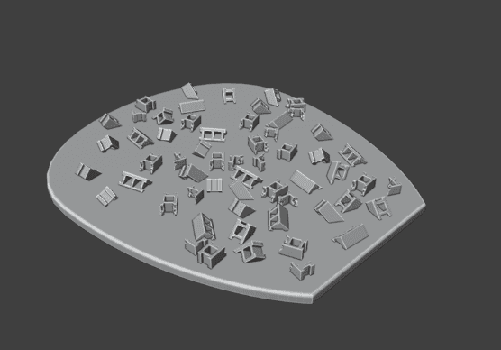 Gaslands Cinderblock Drop Template STL – Miniature Tabletop Gaming Accessory