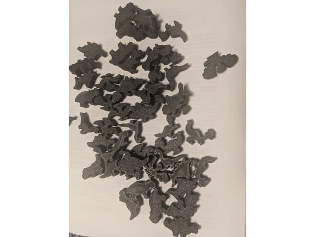 Dino Meeples from Dinos Not Assembled Game