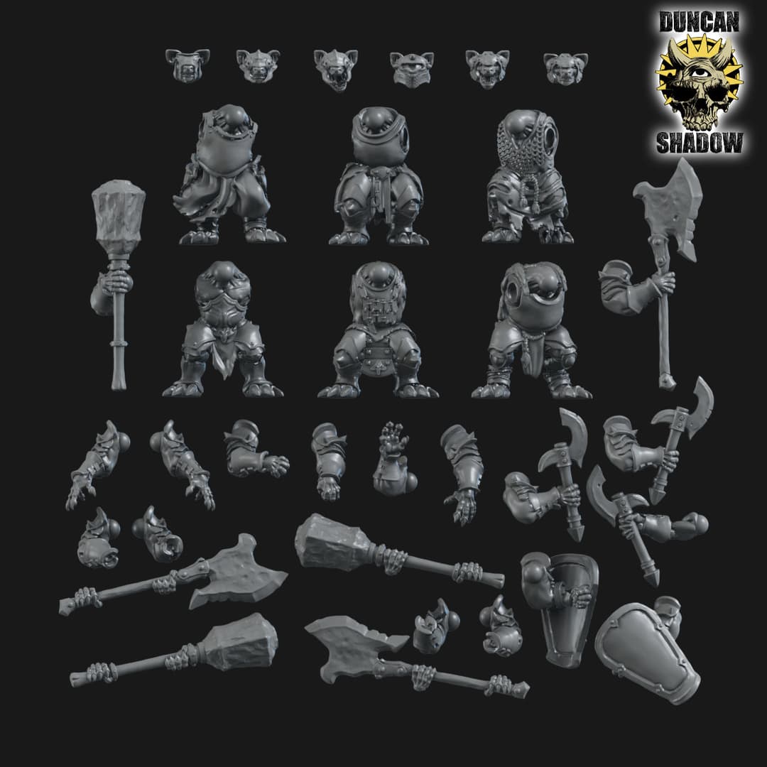 Armoured Gnolls Multipart Kit (Pre Supported)