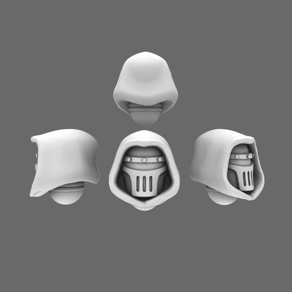 Space Knights V2 Metal Storm Hooded Helmets
