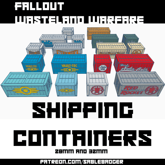 Fallout Wasteland Warfare Shipping Containers