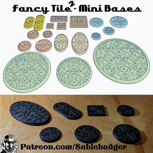 Mini Bases - Fancy Tile Pattern 2