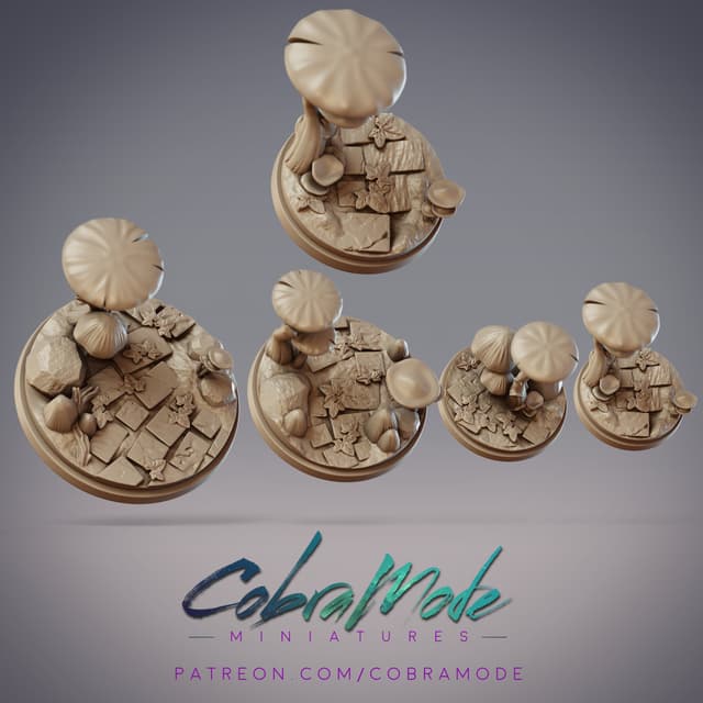 Fairy Path Mushroom Base Pack (4pcs)