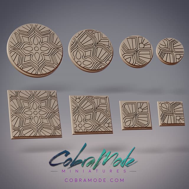Gilt Floor Base Pack (8pcs) - Round and Square Versions