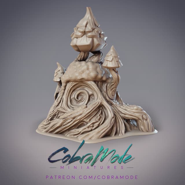 Snowy Wise Tree Plop Scatter Terrain (Supportless)
