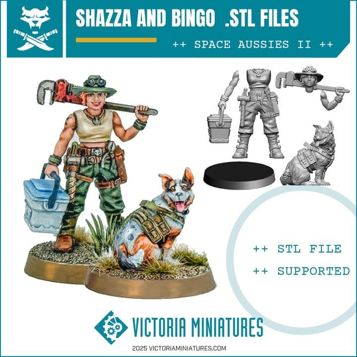 'Shazza and Bingo' Mechanic and Dog