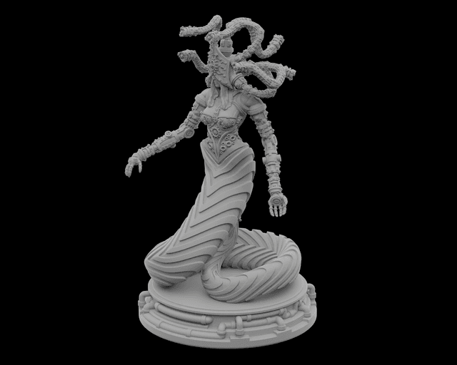 Steampunk Medusa – Gothic Mechanical Serpent Queen - by STF_CSC