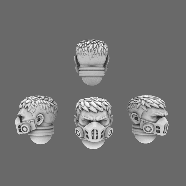 Cyber Samurai Ninja Heads Type A