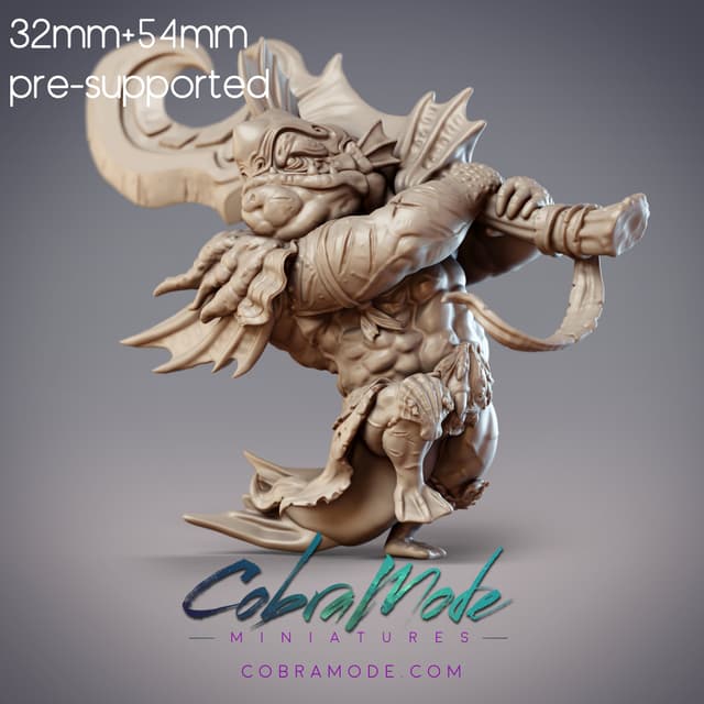 Fishfolk Warrior - Orchamus, Sommos Jow Warlord (Pre-Supported)