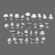 BWTF Scenics Mushroom Basing Items