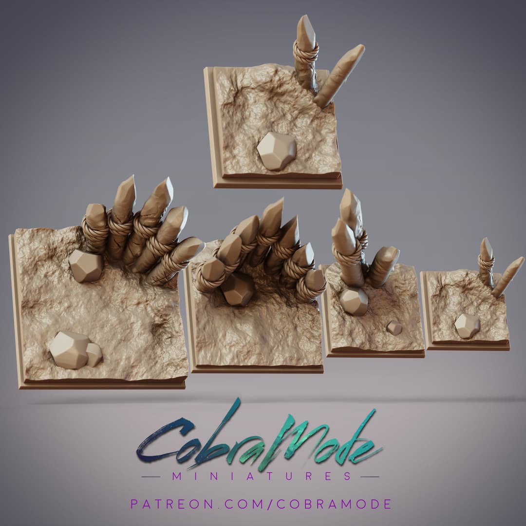 Palisade Wall Square Base Pack (4pcs)