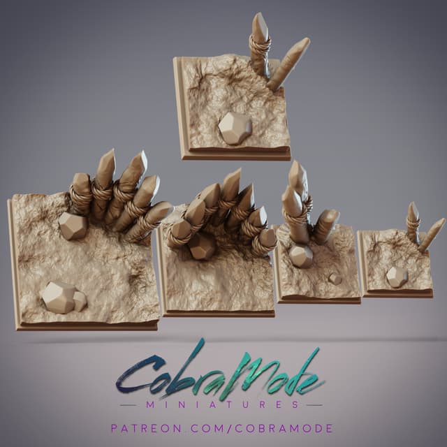 Palisade Wall Square Base Pack (4pcs)
