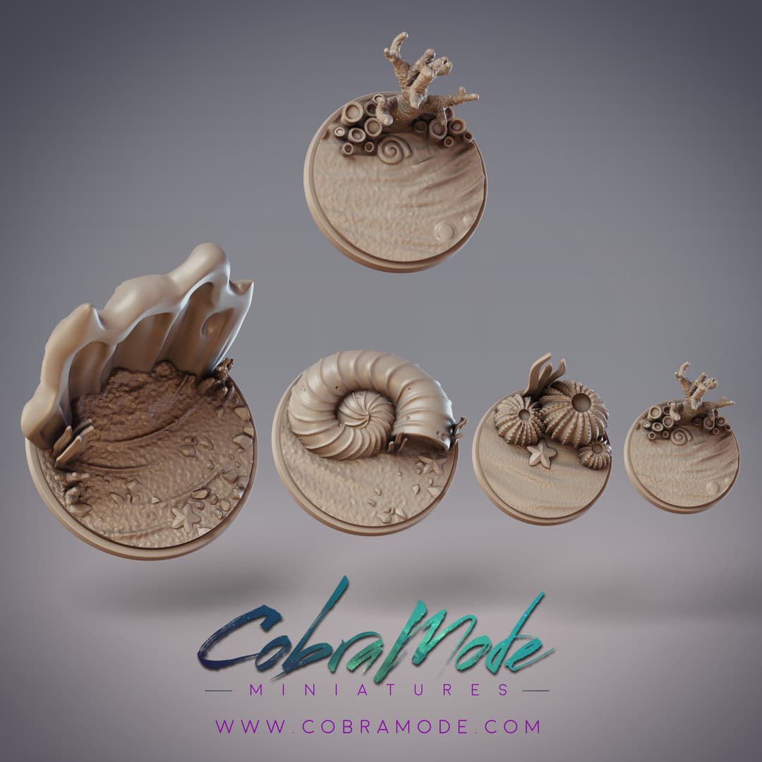 Seashells Base Pack 4pcs (Supportless)