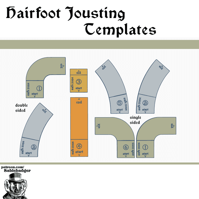 Hairfoot Jousting - Movement Templates