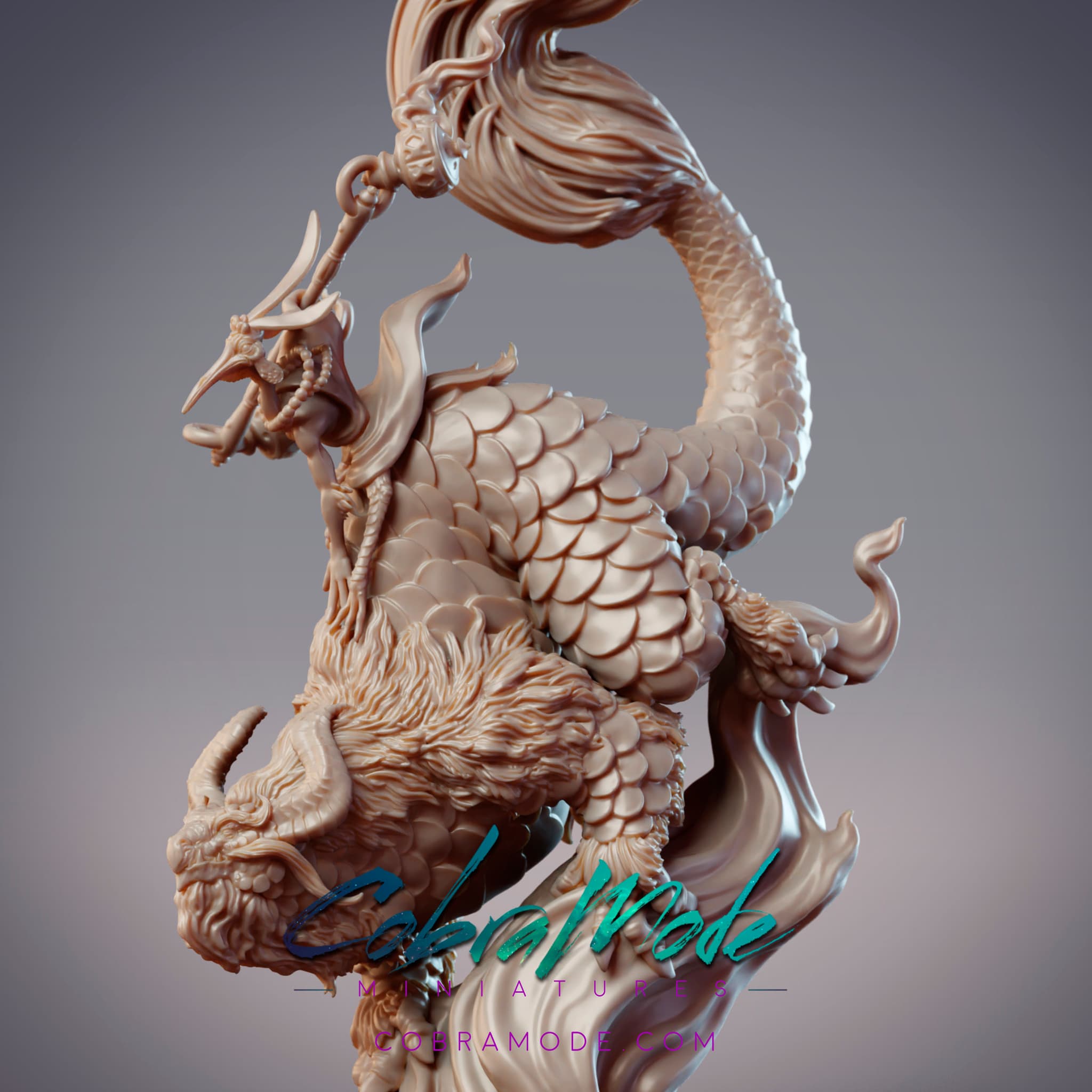 Cranefolk Beastrider - Sacred Beast FengYun, and RuYan, Feixian Monk (Pre-Supported)