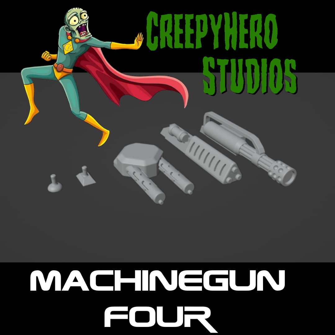 Gaslands Machinegun Four Set