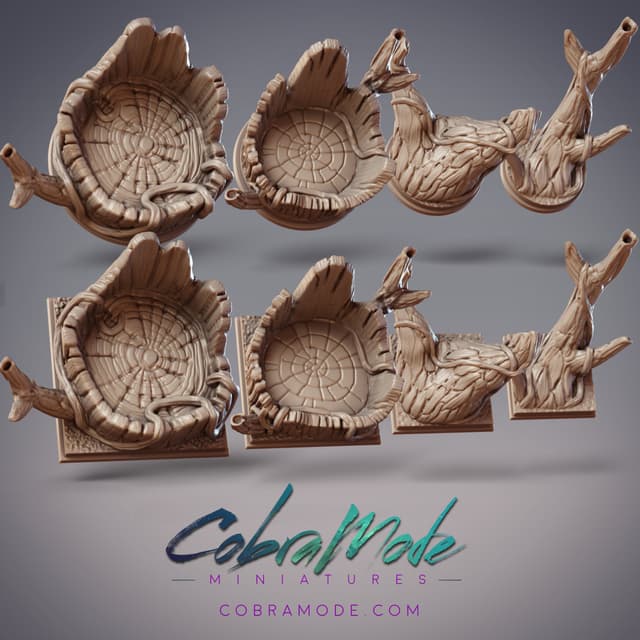 Jungle Stumps Base Pack (8pcs) - Round and Square Versions