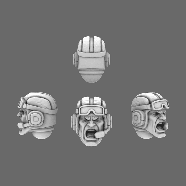 Space Knights Exposed Tank Crew Heads