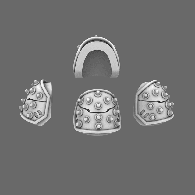 Space Knights V4 Savage Studded Shoulder Pads Type B