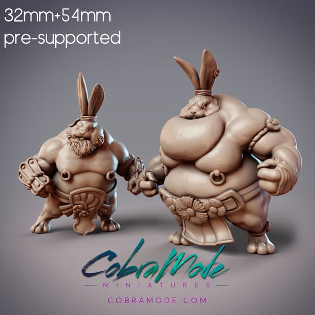 Rabbitfolk Sumos - Iron Heart & Iron Wall, Guanghan Wrestlers (Pre-supported)