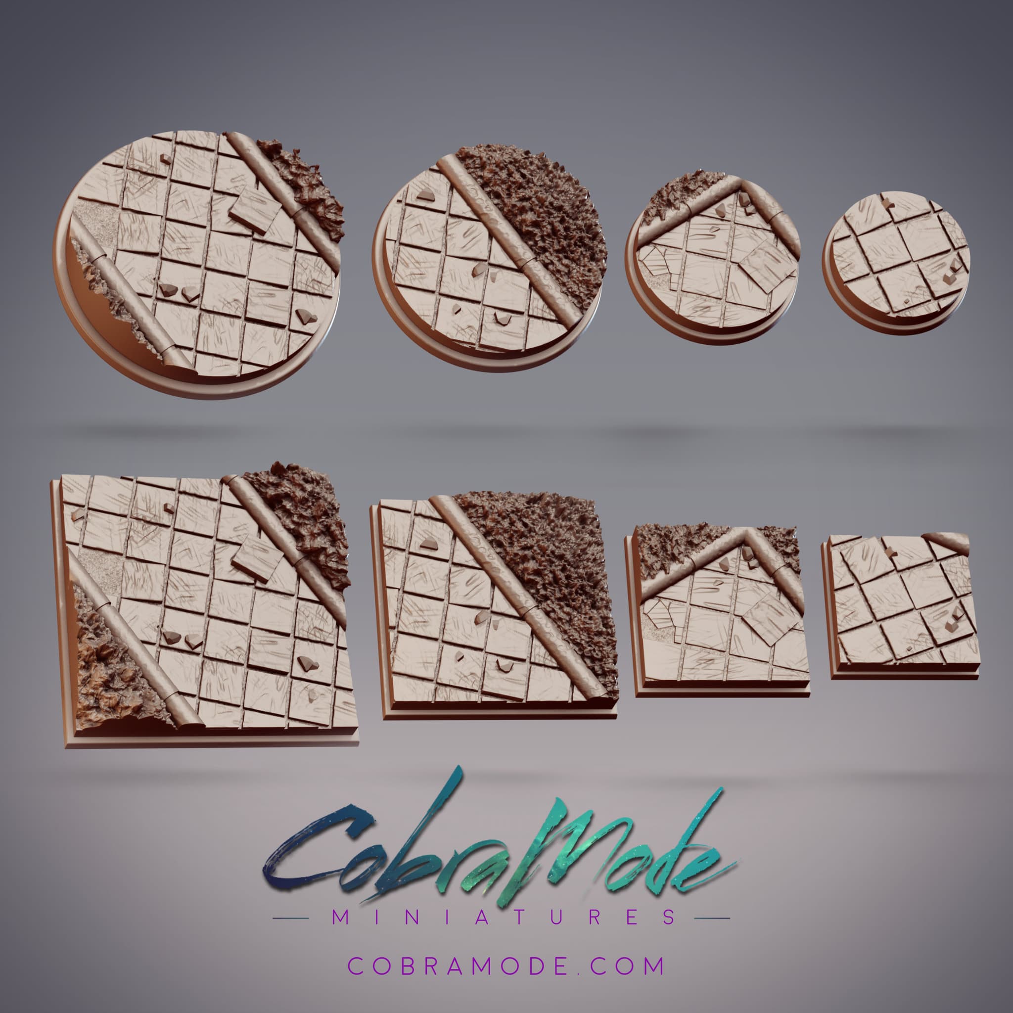 Tiled Path Base Pack (8pcs) - Round and Square Versions