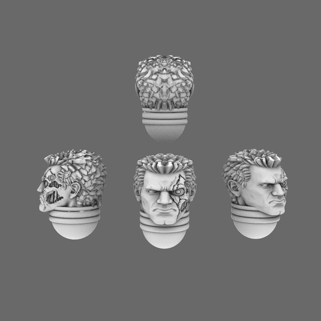 Space Knights Cyborg Heads