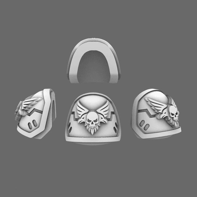 Skull Ravens V7 Iron Eagle Shoulder Pads